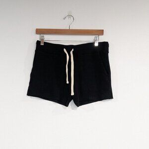 Monrow Drawstring Athletic Shorts Black White Size Small